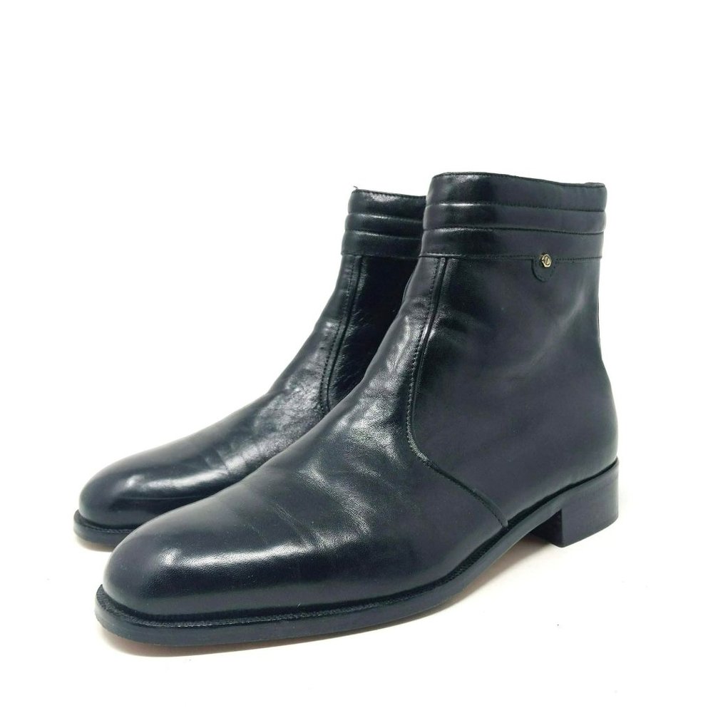 Mercanti Fiorentini Black Leather Ankle Boots